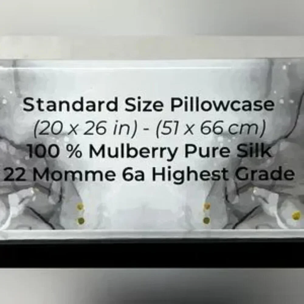 NWT Smily Silk Pillowcase - 100% Pure Mulberry Silk - 22Momme Highest Gr…